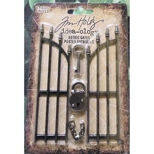 Tim Holtz Gothic Gates Idea-ology Metal Key Lock Chain TH94343 Halloween